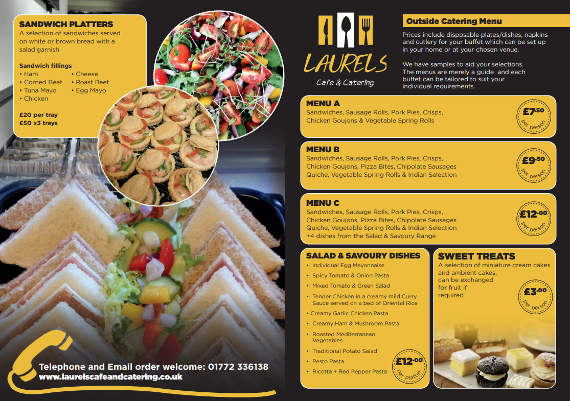 Laurels Outside Catering Menu - 2026