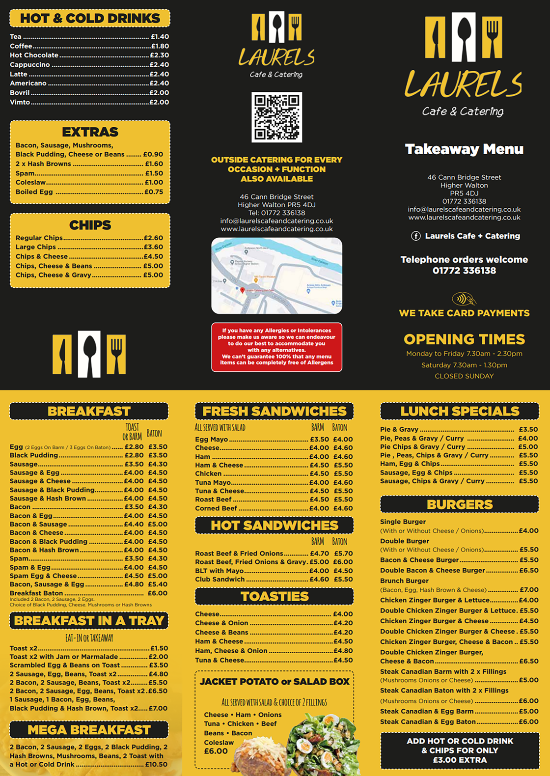 Laurels Cafe - Takeaway Menu - 2026